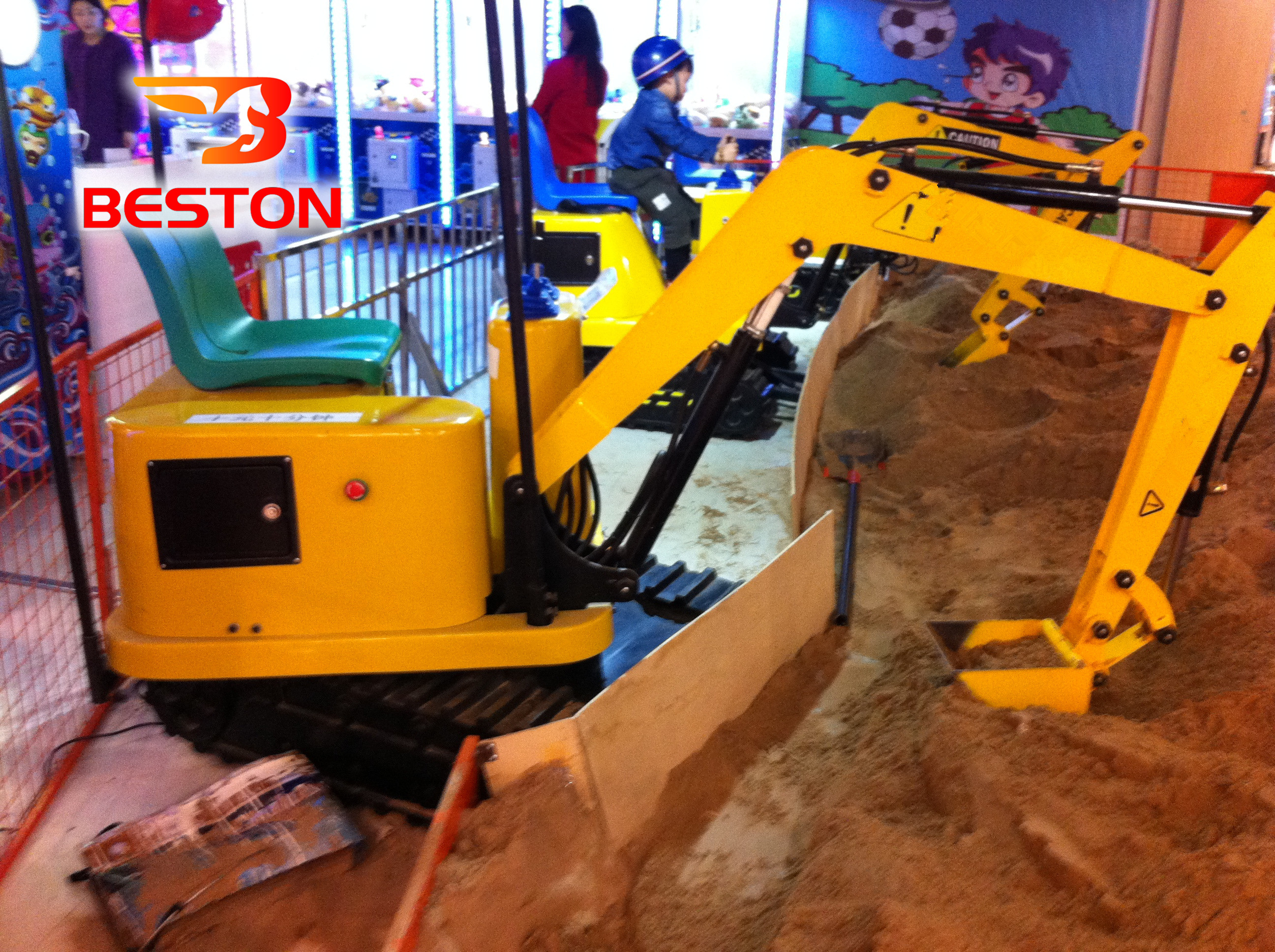 kids excavator ride