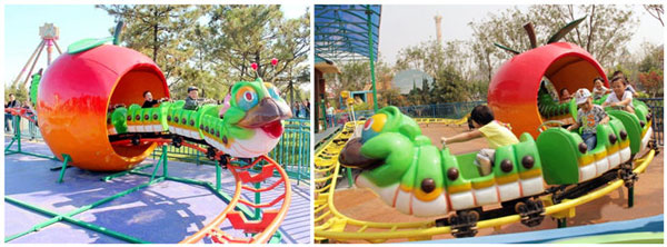 Slide worm mini roller coaster for kids