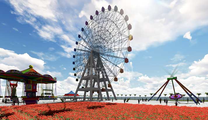 Ferris wheel in park